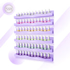 Light Pink Acrylic Nail Polish Wall Rack – 6 Pack Organizer Shelf Set