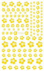 3D Y2K Hibiscus Floral Nail Stickers