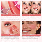 4-Color Liquid Blush – Long-Lasting, Blend able Vegan Cheek Tint
