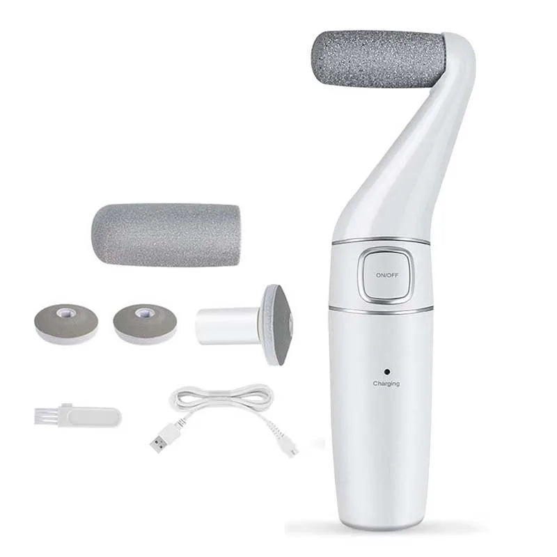 Electric Foot File Grinder – USB Rechargeable Callus Remover with Replacement Head for Smooth Feet