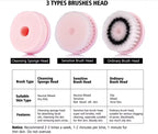 Electric Facial Cleansing Brush – Waterproof Exfoliating Spin Scrubber for Deep Cleaning & Blackhead Removal
