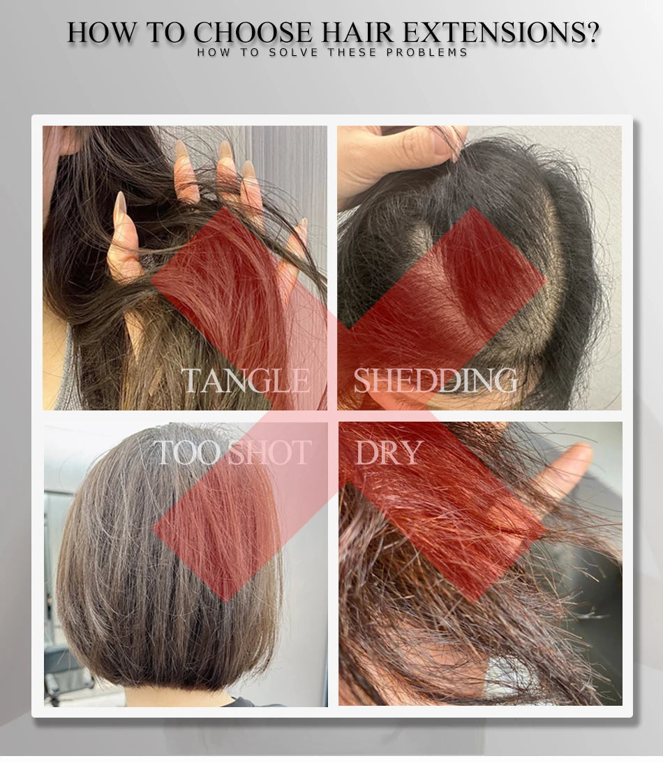 Korean Cotton Thread Tip Hair Extensions – 100% Human Hair, Double Drawn
