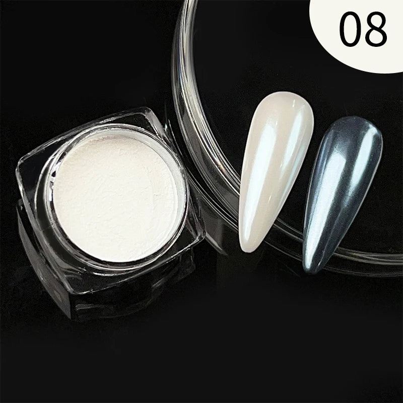 10g Gradient Pearl Nail Powder – Metallic Aurora Effect Glitter Dust for UV Gel Nail Art Decorations