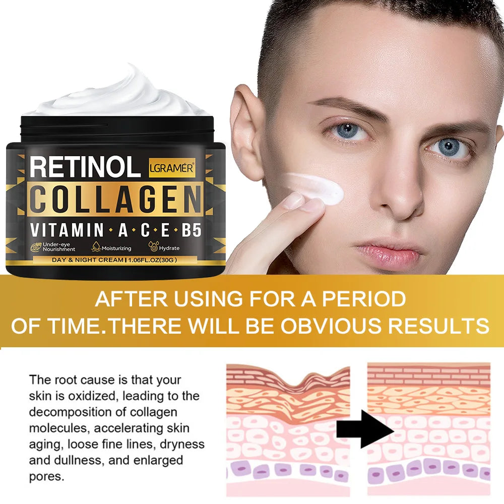 Men’s Retinol Collagen Face Cream – Firming & Hydrating Skincare