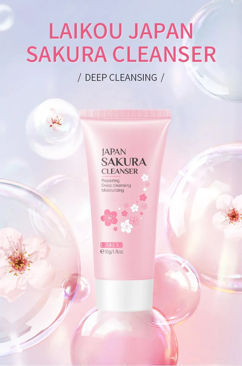 Sakura Rich Foam Face Wash – Deep Cleansing, Oil Control & Blackhead Removal