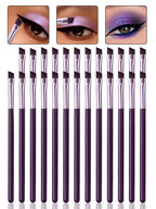 25-Piece Angled Eye Brush Set – Soft Fiber, Wood Handle, Travel-Friendly Makeup Kit
