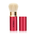Luxury Mini Retractable Face Brush – Pink & Black, Portable Powder & Highlight Perfection