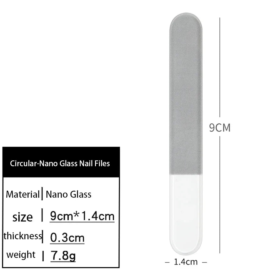Nano Glass Nail File – Professional Washable Polishing Tool for Shiny, Smooth Nails
