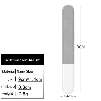 Nano Glass Nail File – Professional Washable Polishing Tool for Shiny, Smooth Nails