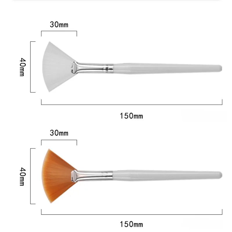 1/8pcs Fan Acid Facial Brush Set – Soft Portable Mask Brushes for Skin Care & Beauty Salon Use