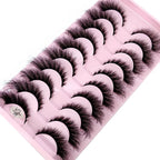 Cat Eye Wispy Mink Lashes – 10 Pairs, Natural Fluffy Long & Short False Eyelashes