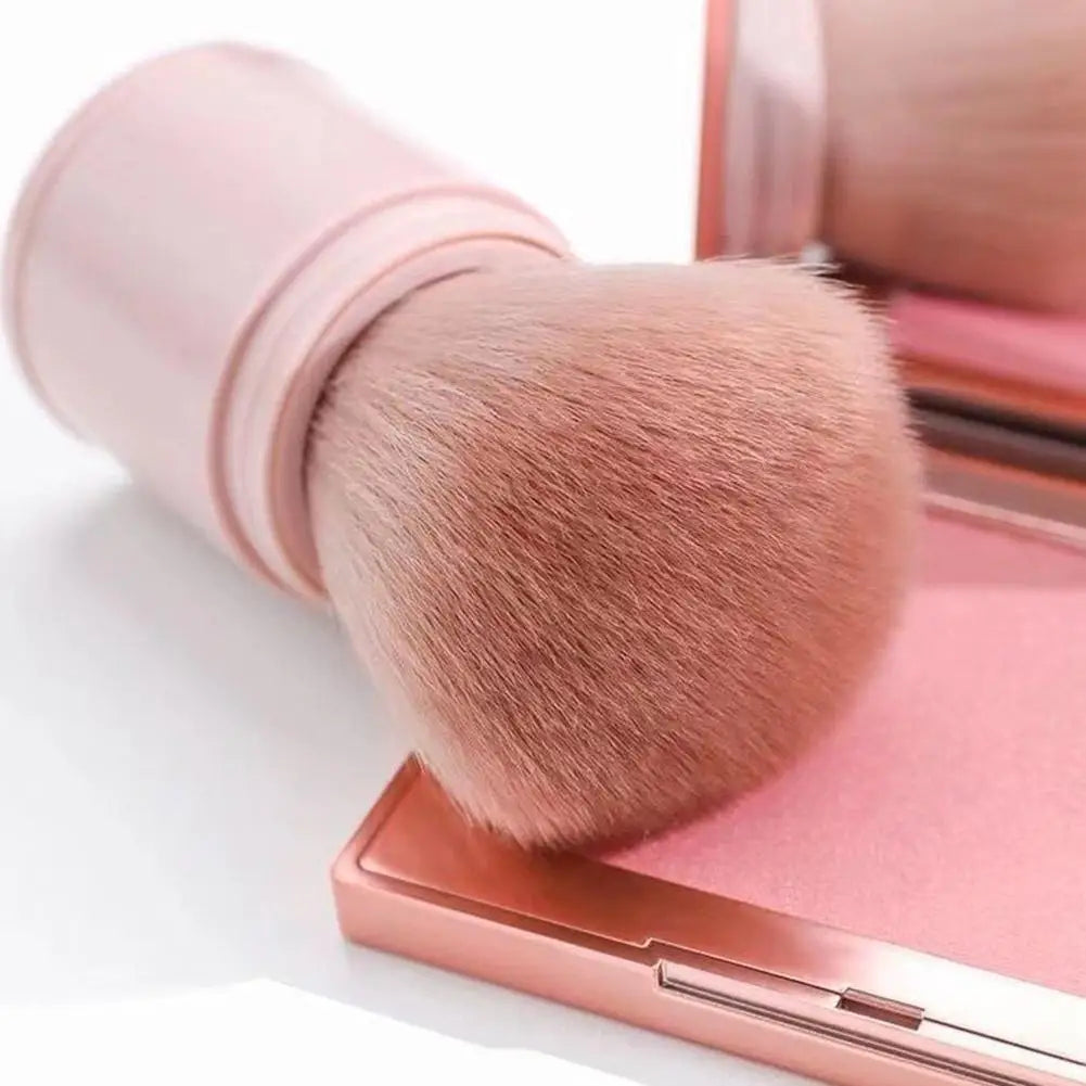 Portable Mini Retractable Makeup Brush – Blush, Powder & Foundation Tool