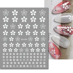 3D Y2K Hibiscus Floral Nail Stickers