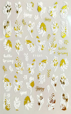 3D Floral & Butterfly Nail Art Stickers Decals
