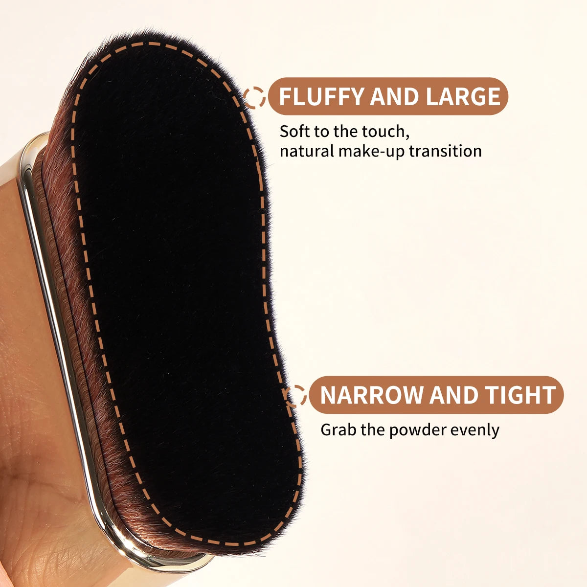 MAANGE Large Multi-Purpose Makeup Brush – Contour, Foundation & Blush