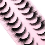 Cat Eye Wispy Mink Lashes – 10 Pairs, Natural Fluffy Long & Short False Eyelashes