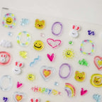 5D Cartoon Nail Art Stickers – Jelly Dessert Bear & Rabbit Decals