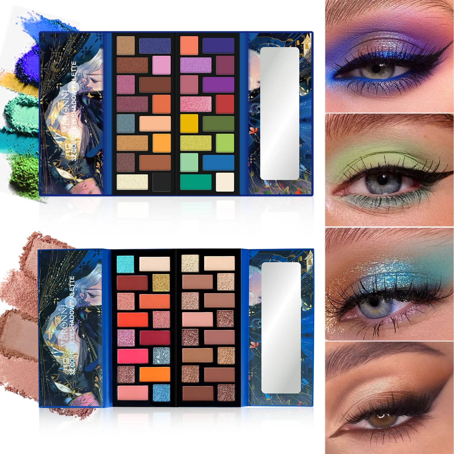 32-Color Eyeshadow Palette – Matte & Shimmer, Highly Pigmented, Vegan