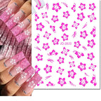 3D Y2K Hibiscus Floral Nail Stickers