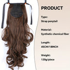 18" Curly Clip-In Ponytail Hair Extension – Heat-Resistant Synthetic