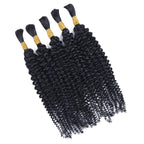 4C Afro Kinky Curly Bulk Hair – Raw Virgin Human Hair for Braiding