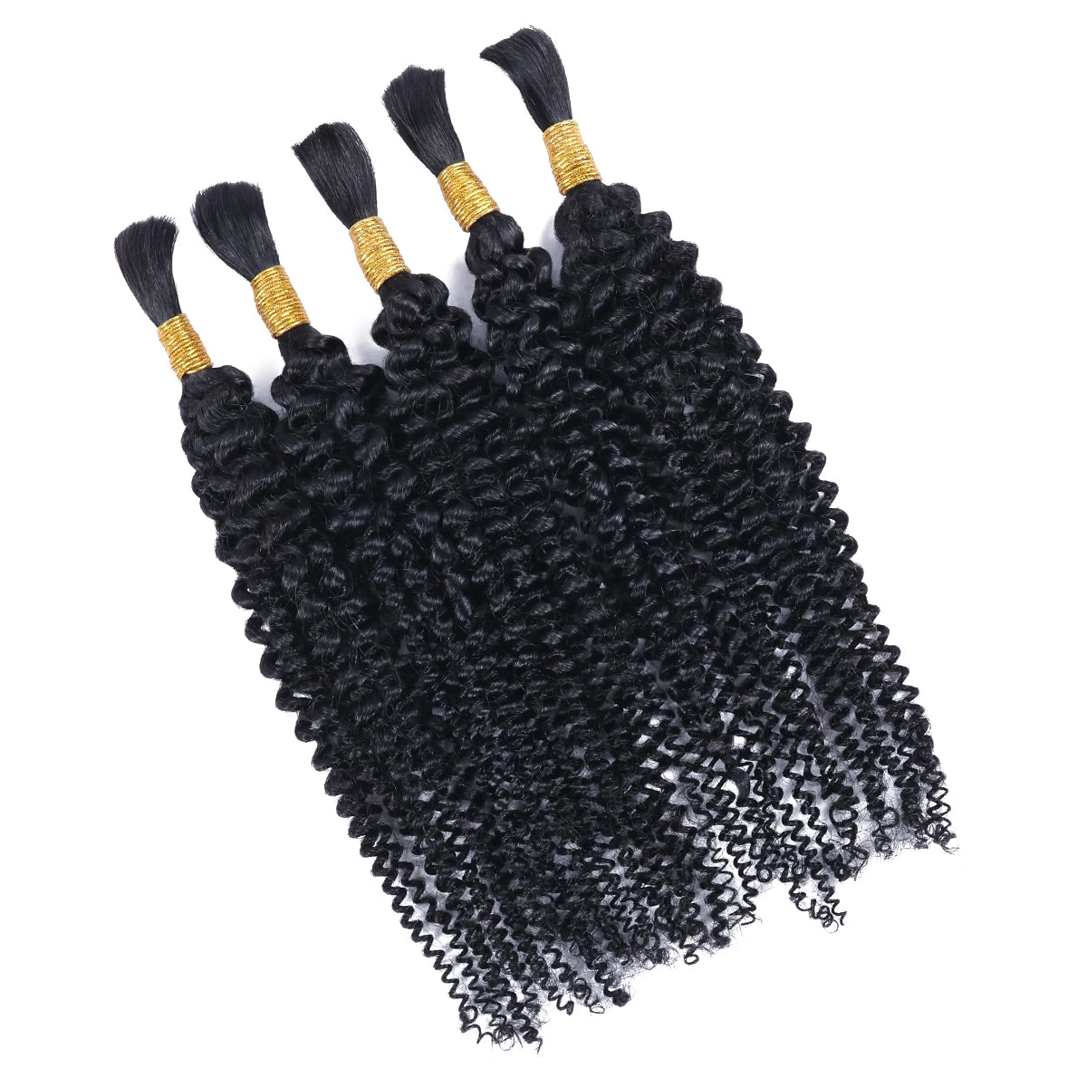 4C Afro Kinky Curly Bulk Hair – Raw Virgin Human Hair for Braiding