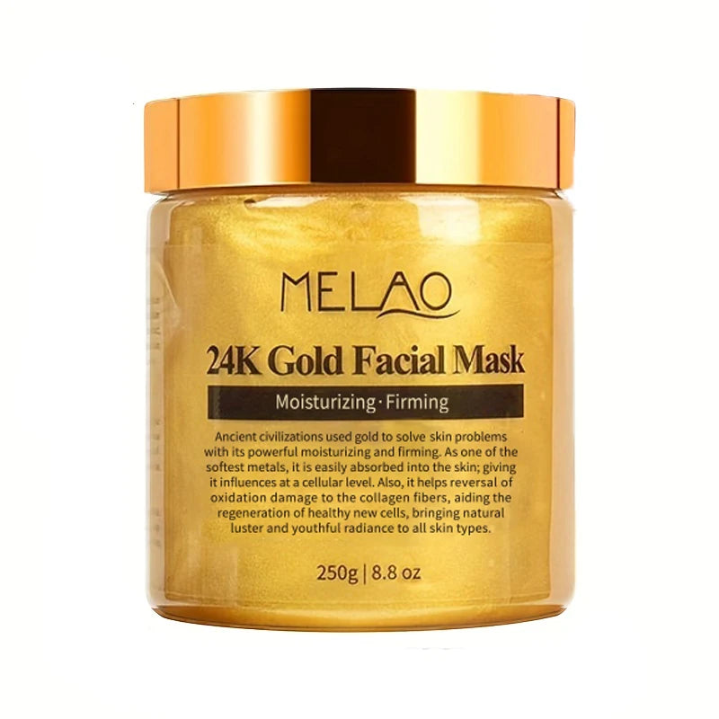 24K Gold Collagen Face Mask – Hydrating & Moisturizing Facial Mask, Skin Brightening Beauty Treatment