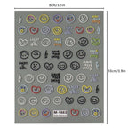5D Smiley Face Nail Stickers – Embossed Japanese Macaron Decals