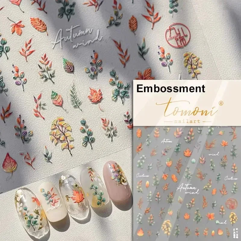 Sunflower & Autumn Harvest Nail Art Stickers