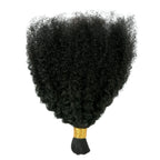 4C Afro Kinky Curly Bulk Hair – Raw Virgin Human Hair for Braiding