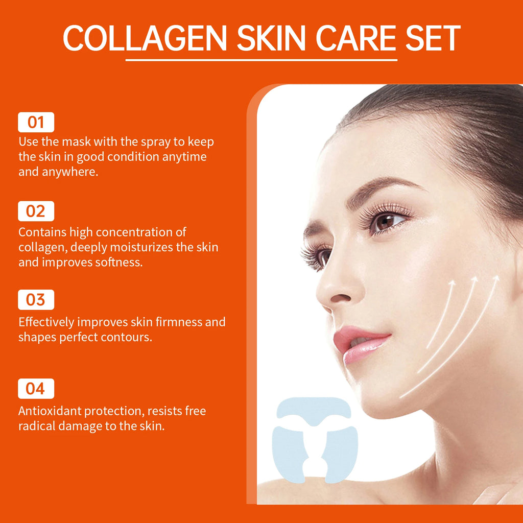 Nano Soluble Collagen Serum Spray Set – Wrinkle Repair & Skin Brightening Face Filler for Firm, Youthful Skin