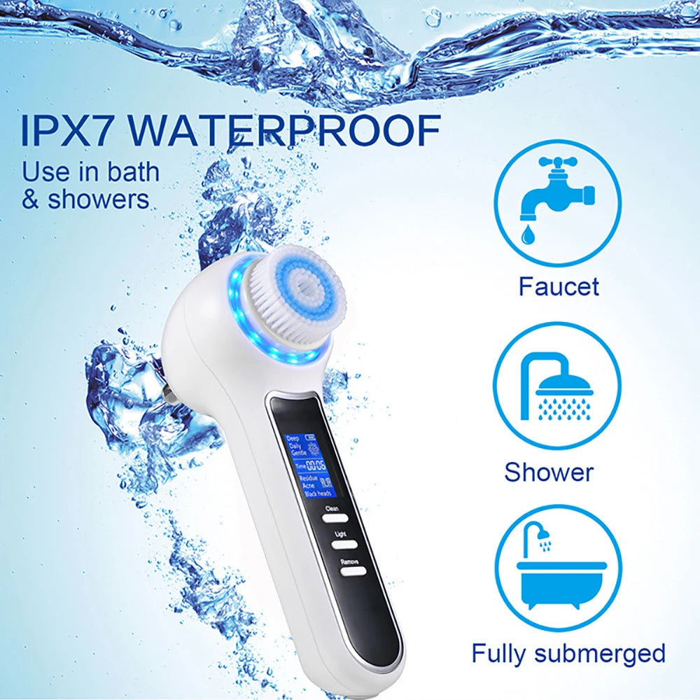 Electric Facial Cleansing Brush – Exfoliation, Massage & Deep Clean