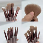 13PCS Colorful Makeup Brush Set – Foundation, Eyeshadow, Blush & Beauty Brushes for Women