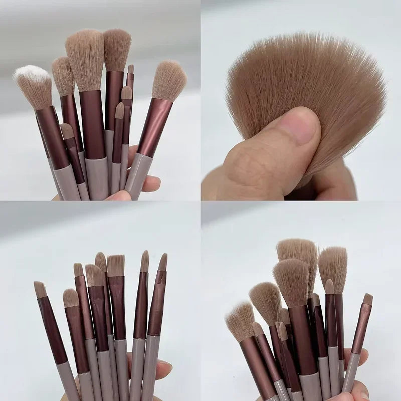 13PCS Colorful Makeup Brush Set – Foundation, Eyeshadow, Blush & Beauty Brushes for Women