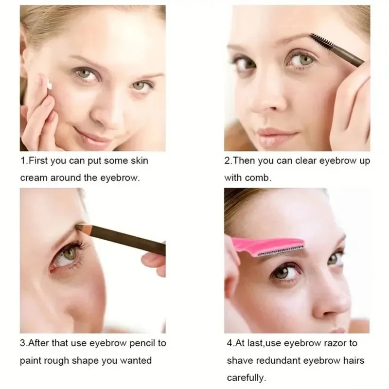 30pcs Eyebrow Razors for Women – Multipurpose Facial Razors & Dermaplaning Tools with Precision Safety Covers