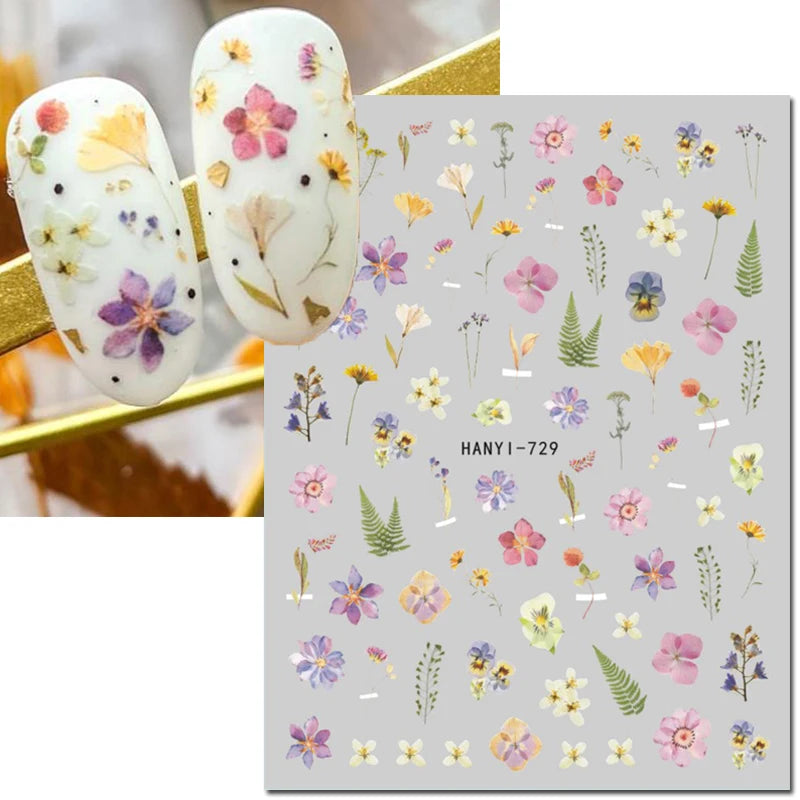 3D Floral & Butterfly Nail Art Stickers