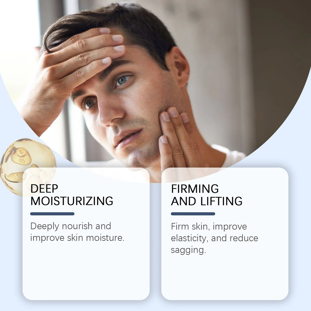 Hyaluronic Acid Facial Care Set for Men – Oil Control, Hydration & Skin Firming Moisturizer Kit