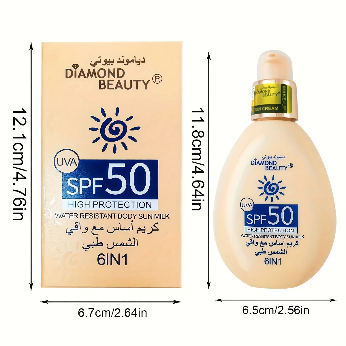 SPF 50 Sunscreen Cream – Face & Body Daily Moisturizer, 100ml