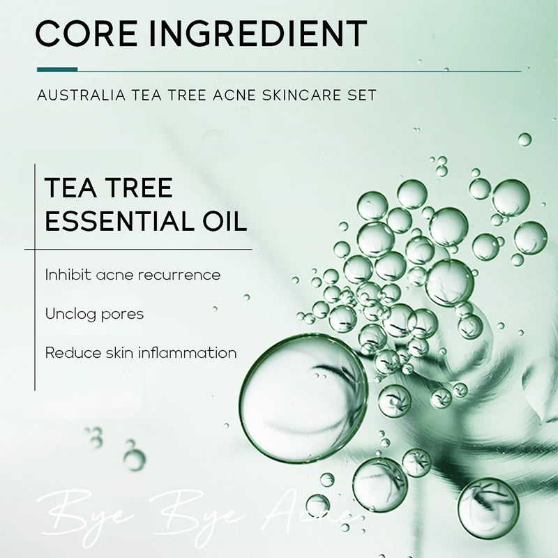 Tea Tree Skincare Kit – Complete 5-Step Facial Set with Cleanser, Toner, Serum, Gel & Cream