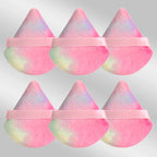 6 Pcs Triangular Makeup Sponge Puffs Soft Skin-Friendly Foundation Blenders for Home or Travel Use