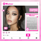 WOSHEER Natural Cluster Lashes – Volume Mixed Eyelash Extensions
