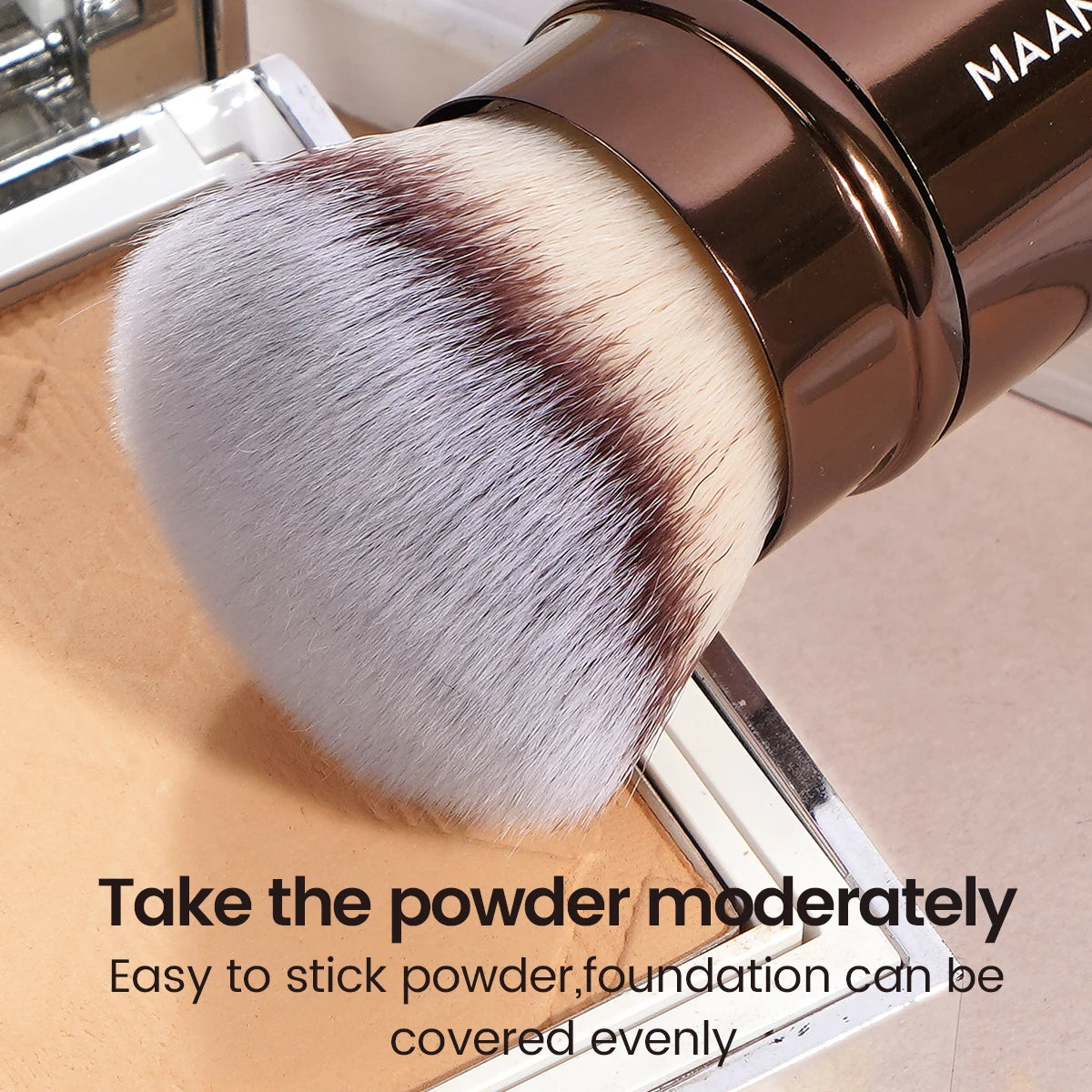 Double-Head Makeup Brush – Soft Fiber Brush for Foundation, Powder, Concealer, Blush & Bronzer Application