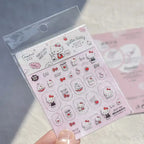 Sanrio Hello Kitty Nail Stickers – Kawaii Rainbow Cartoon Decals