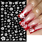 3D Y2K Hibiscus Floral Nail Stickers