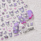 5D Anime Nail Stickers – Hello Kitty, Kuromi & Cinnamoroll