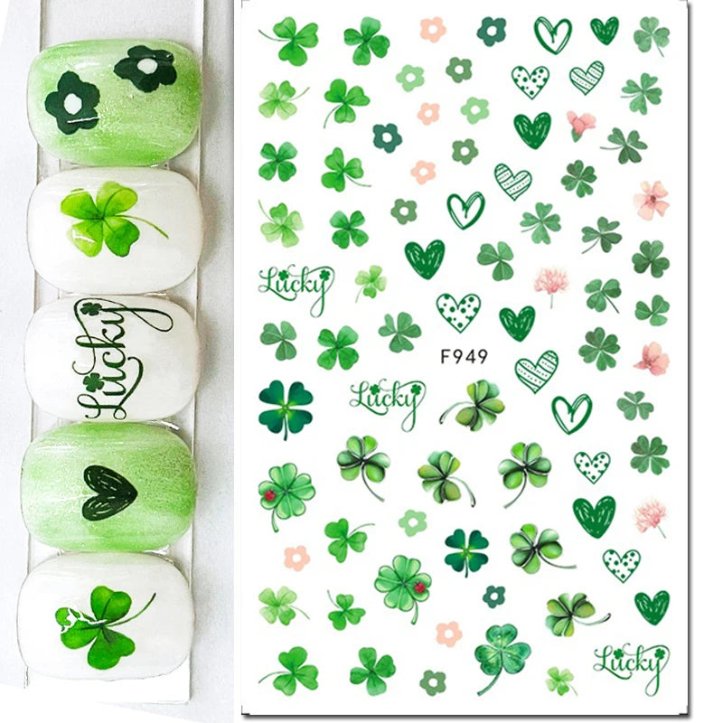 3D Floral & Butterfly Nail Art Stickers Decals