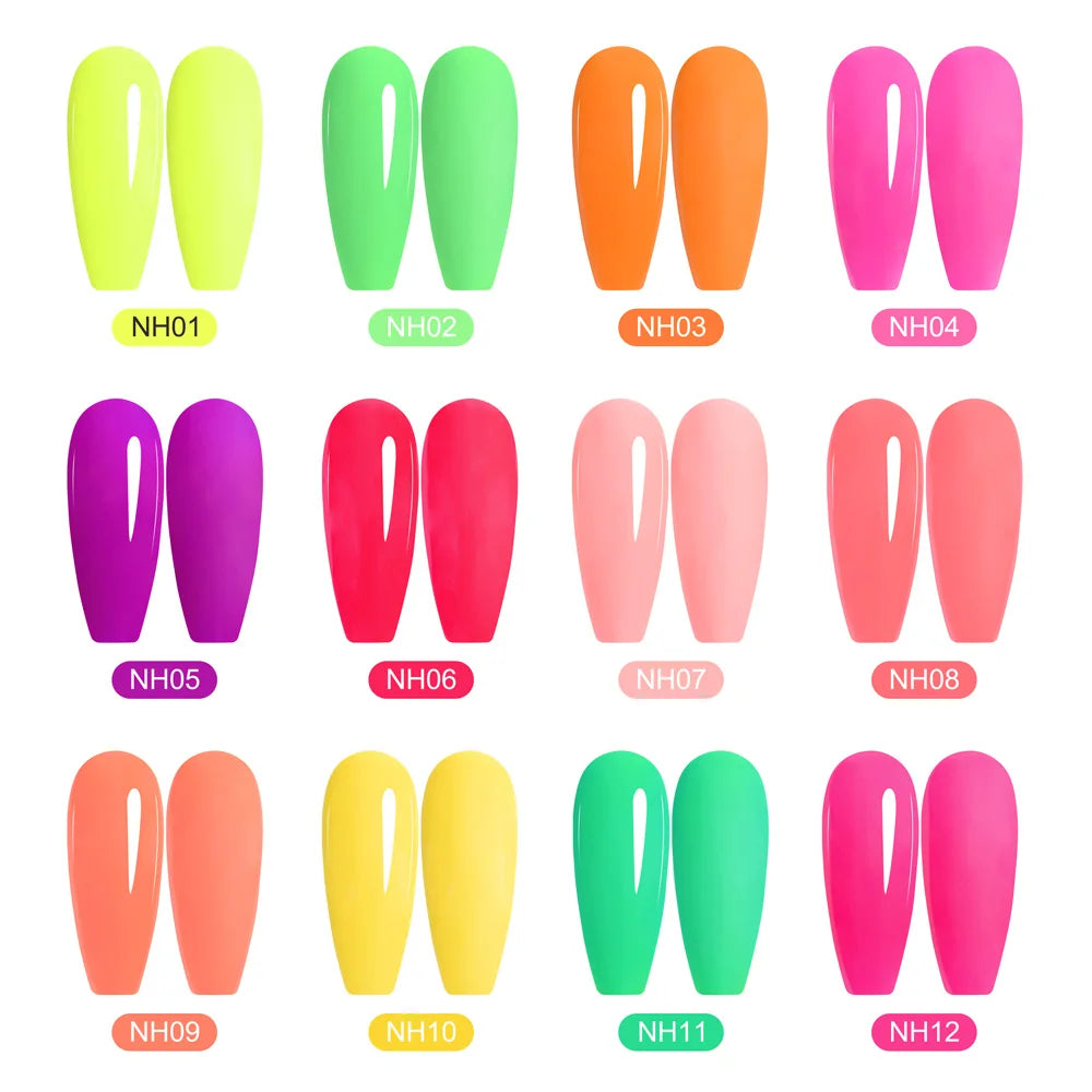 Neon Gel Nail Polish 7.5ml – UV/LED Soak Off Summer Colors
