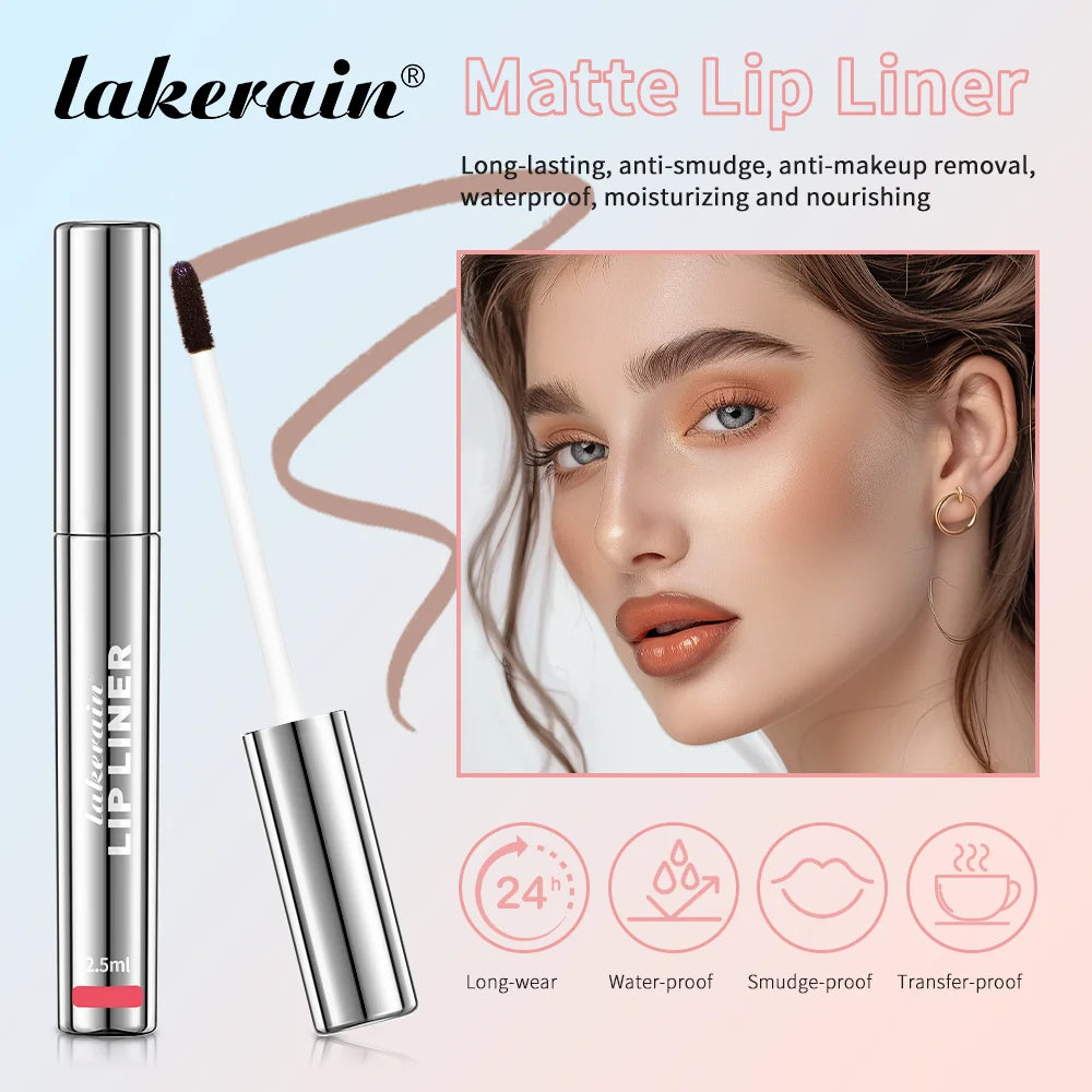 Vitamin E Waterproof Liquid Lip Liner – Long-Lasting with Hyaluronic Acid