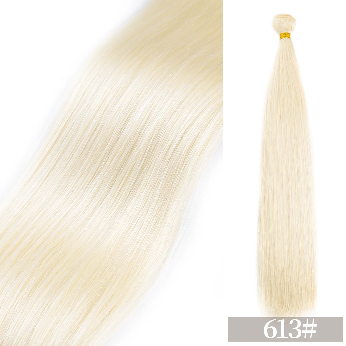 24" Straight Synthetic Hair Bundles – Ombre Blonde Extensions