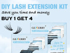 DIY Lash Extension Kit – 280 Clusters with Bond, Seal, Remover & Tweezers (40/50 Pack)